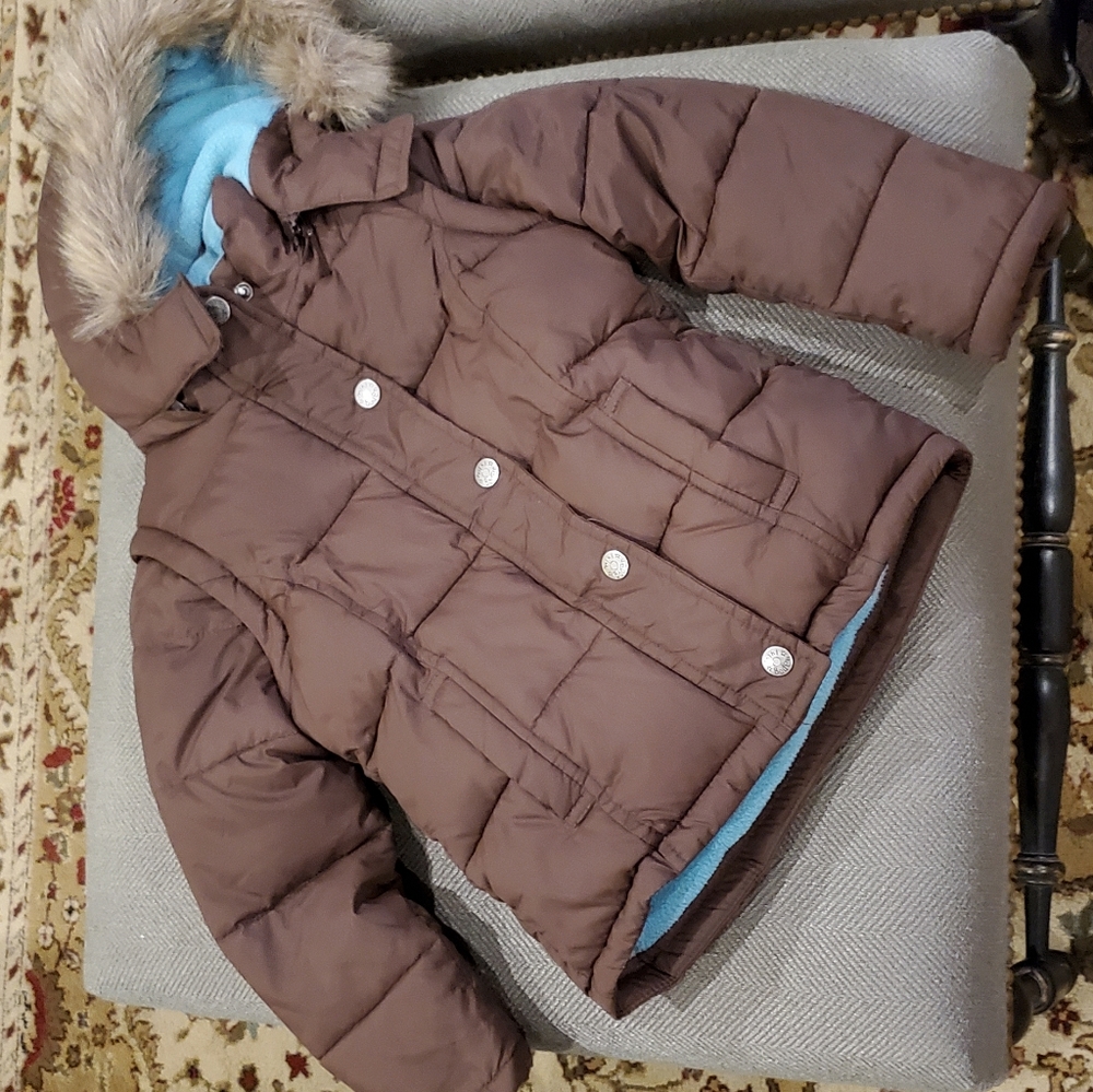 Mini Boden Puffer Jacket 5 - 6 Years Brown